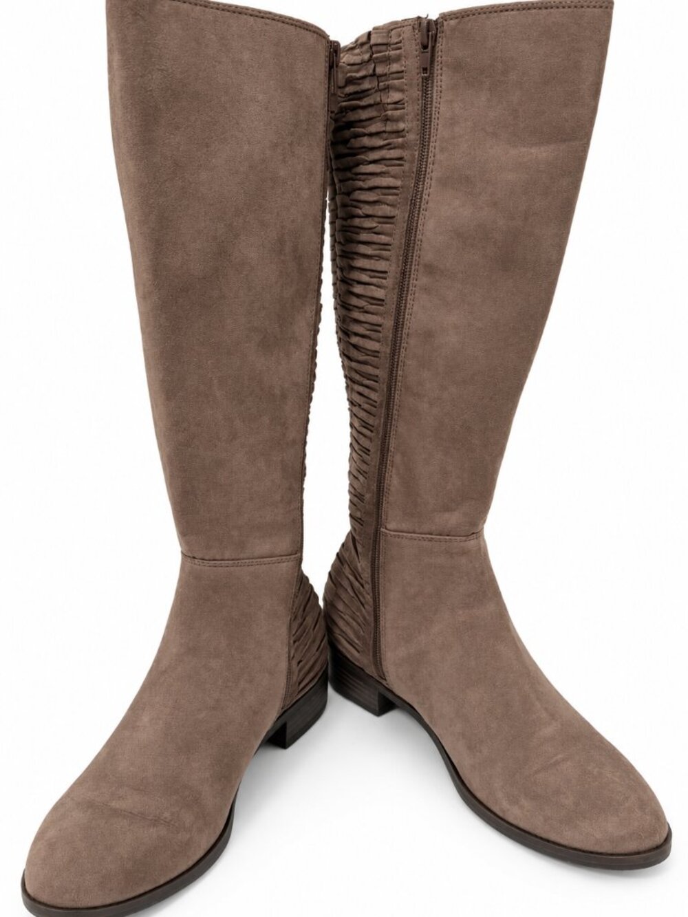 Kelly & Katie “Lanner” Taupe Knee-High, Wide-Calf Boots, Women’s Size 8M